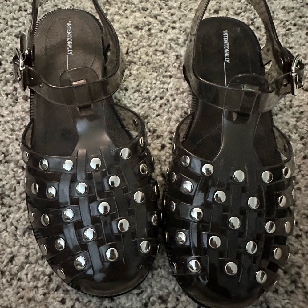 Studded Jelly Sandals